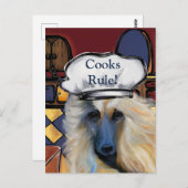 Carte Postale Hound afghan (Devant / Derrière)