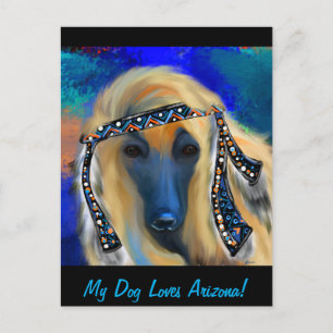Carte Postale Hound afghan