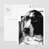 Carte Postale Hound basset RE-cool (Devant / Derrière)