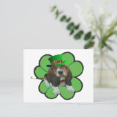 Carte postale Hound Happy StPatrick's Day Clover (Debout devant)
