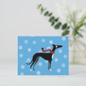 Carte Postale Hound neigeux (Debout devant)