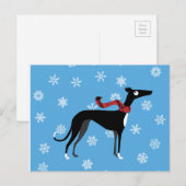 Carte Postale Hound neigeux (Devant / Derrière)