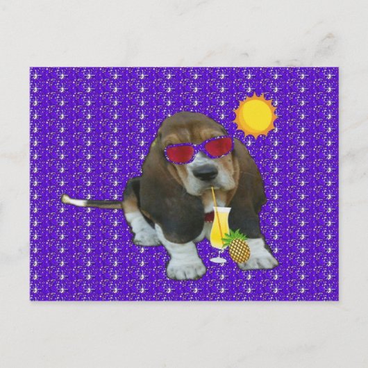Carte postale Hound Sheldon Heure d'été (Devant)