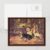 Carte Postale Hounds Par Alexandre Gabriel Decamps (Devant / Derrière)