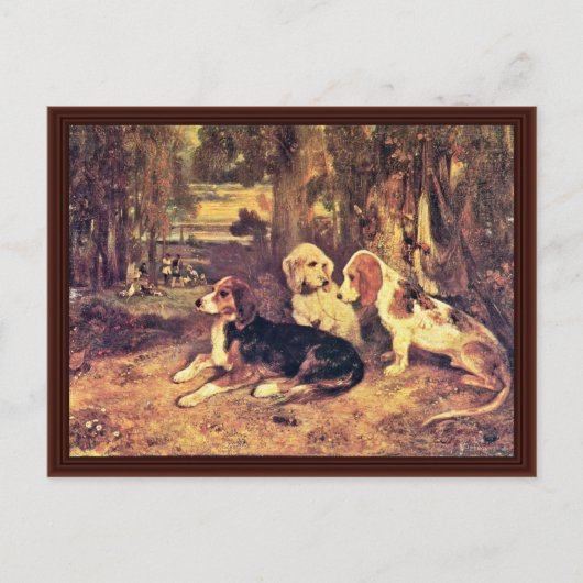 Carte Postale Hounds Par Alexandre Gabriel Decamps (Devant)