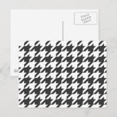 Carte Postale Houndstooth gris foncé (Devant / Derrière)