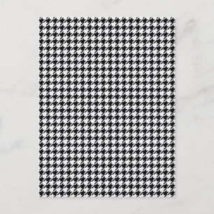 Carte Postale Houndstooth noir et blanc par Shirley Taylor