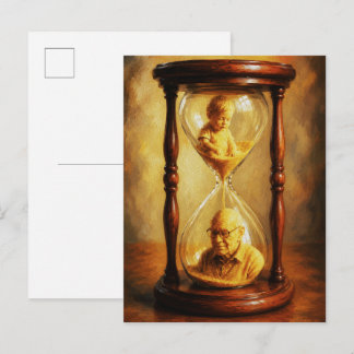 Carte Postale Hourglass of Life Time Passage Symbolic Painting