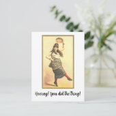 Carte Postale "Hourra ! Vous avez fait la chose !" Félicitations (Debout devant)