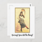 Carte Postale "Hourra ! Vous avez fait la chose !" Félicitations (Devant / Derrière)