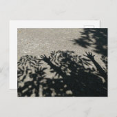 Carte Postale Hourray Shadow Hands & Feuilles Fermer do-it-yours (Devant / Derrière)