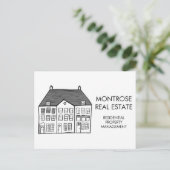 Carte Postale House Art Minimal QR Code Marketing immobilier (Debout devant)