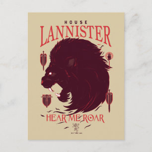 Carte Postale House Lannister - Entendez-Moi Rugir
