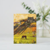 Carte Postale House on the Hill and Horse in the Pasture (Debout devant)
