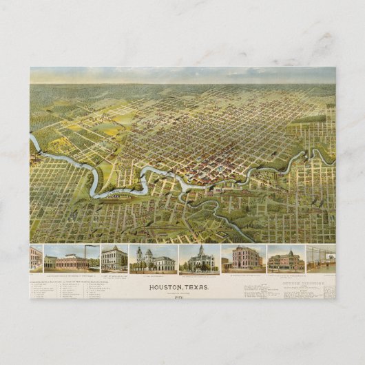 Carte Postale Houston 1891 (Devant)