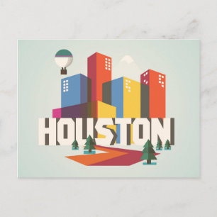 Carte Postale Houston   Cityscape Design