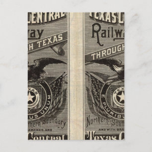 Carte Postale Houston et Texas Central Railway via Texas 2