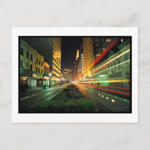 Carte Postale Houston Main Street à la nuit