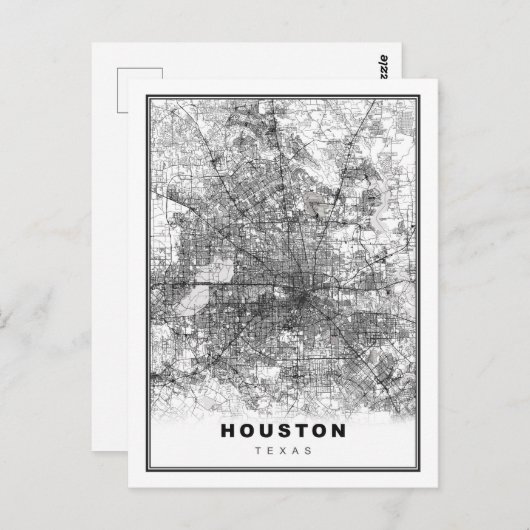 Carte Postale Houston Map (Devant / Derrière)