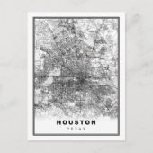 Carte Postale Houston Map (Devant)