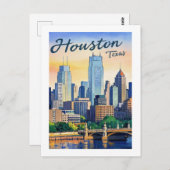 Carte postale Houston Texas (Devant / Derrière)