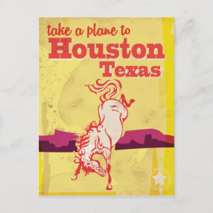 Carte Postale Houston, Texas Affiche de voyage vintage
