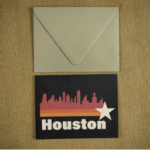 Carte Postale Houston Texas Cityscape Vintage