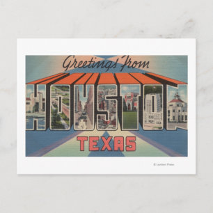 Carte Postale Houston, Texas - Scènes de grandes lettres