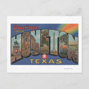 Carte Postale Houston, Texas - Scènes de grandes lettres 3