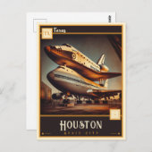 Carte Postale Houston, Texas | VINTAGE (Devant / Derrière)