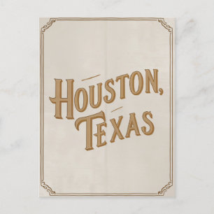 Carte Postale Houston Texas Vintage
