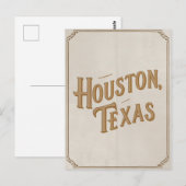 Carte Postale Houston Texas Vintage (Devant / Derrière)
