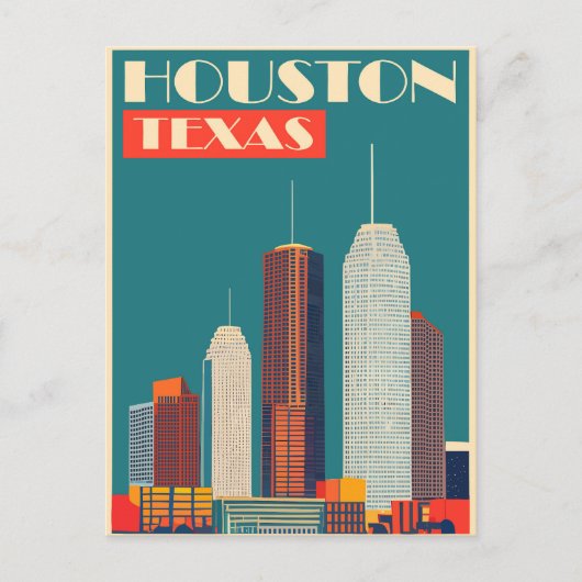 Carte Postale Houston, Texas, Voyage (Devant)