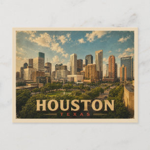 Carte Postale Houston Texas Voyage Rétro