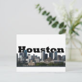 Carte Postale Houston, TX Skyline avec Houston dans le ciel (Debout devant)