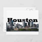 Carte Postale Houston, TX Skyline avec Houston dans le ciel (Devant / Derrière)