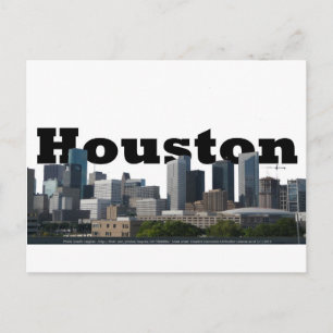 Carte Postale Houston, TX Skyline avec Houston dans le ciel