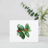 Carte Postale Houx avec baies (Debout devant)