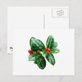 Carte Postale Houx avec baies (Devant / Derrière)