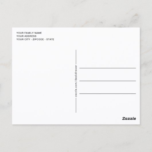 Carte Postale Houx vert classeux Baies rouges Feuillage botaniqu (Dos)