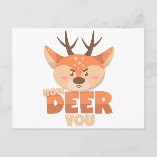 Carte Postale How Deer You (Devant)