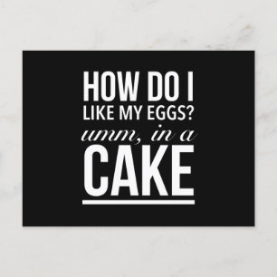Carte Postale How do I like my eggs funquotes white