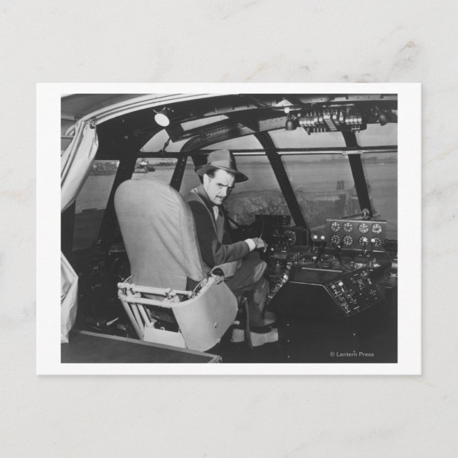 Carte Postale Howard Hughes dans l'épicéa Oie Plan en bois (Devant)