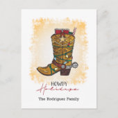 Carte Postale Howdays Christmas Lights Cowboy Boot (Devant)