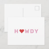 Carte postale Howdy (Devant / Derrière)