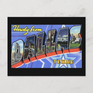 Carte Postale Howdy de Dallas Texas