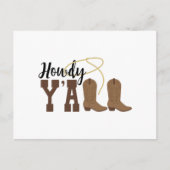 Carte Postale Howdy Y'all (Devant)