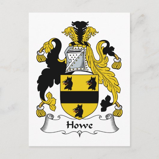 Carte Postale Howe Family Crest (Devant)