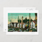 Carte Postale Howkan, Alaska Indian Village et Totems (Devant / Derrière)