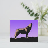 Carte Postale Howling Wolf at Sunset - Art faunique original (Debout devant)